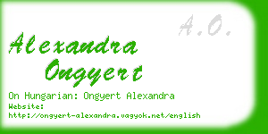 alexandra ongyert business card